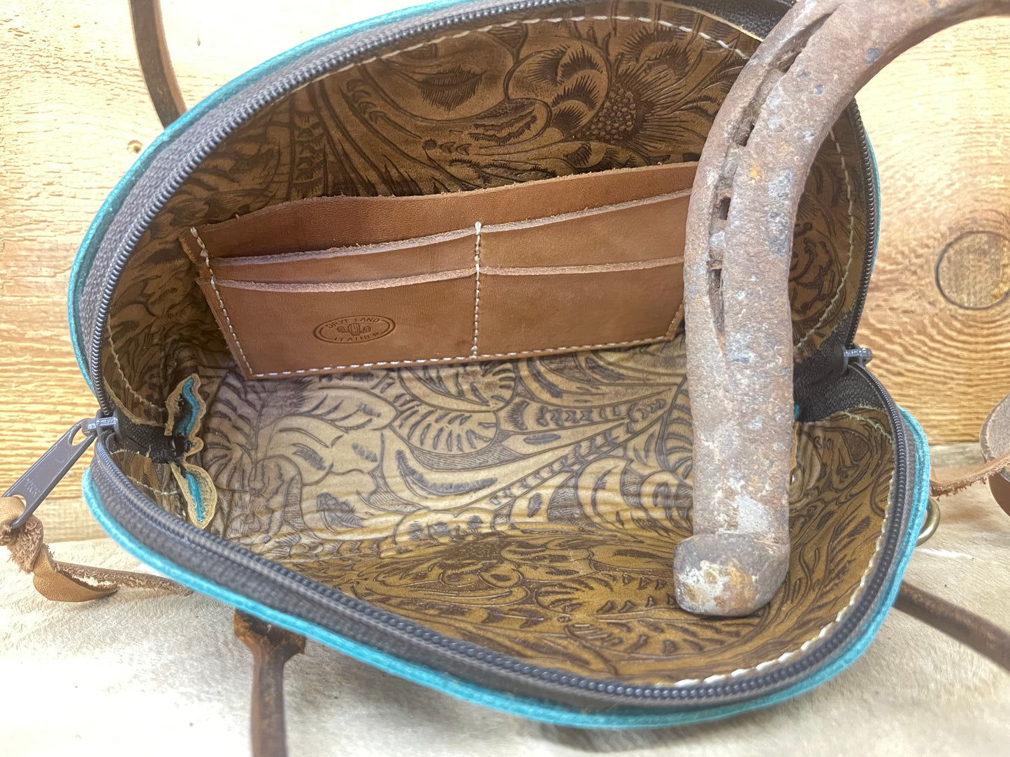 Turquoise Clamshell Purse