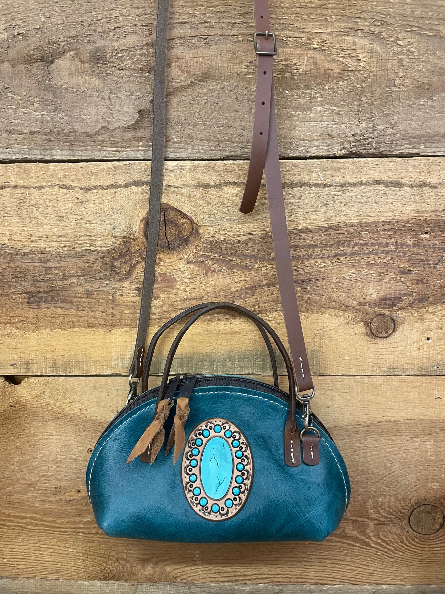 Turquoise Clamshell Purse