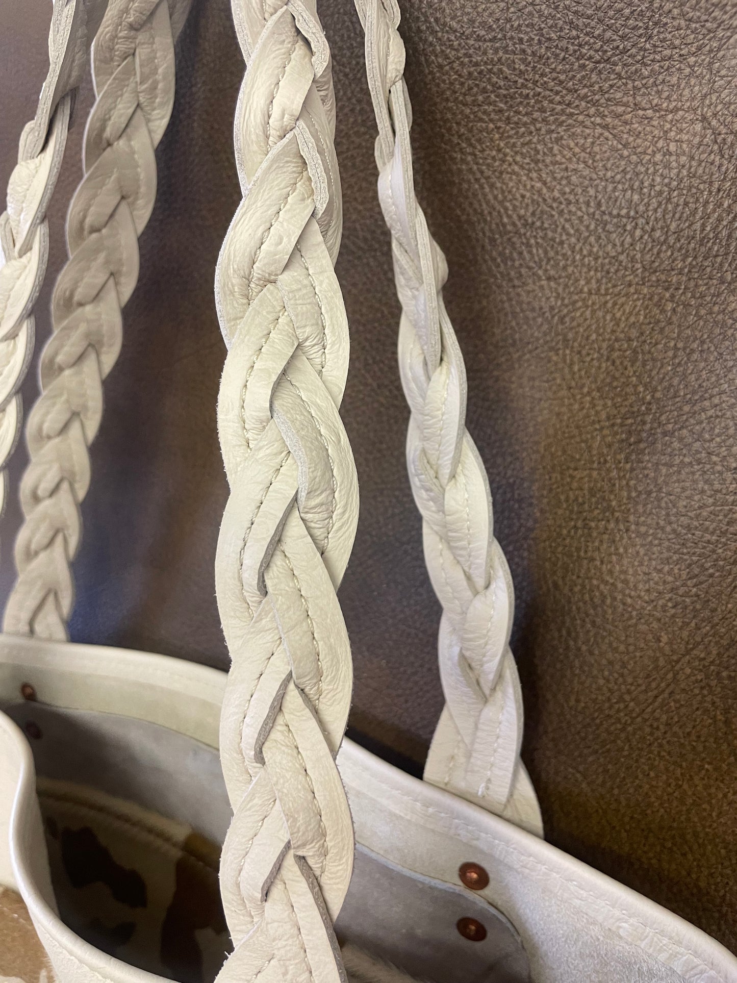 White painted cactus tote