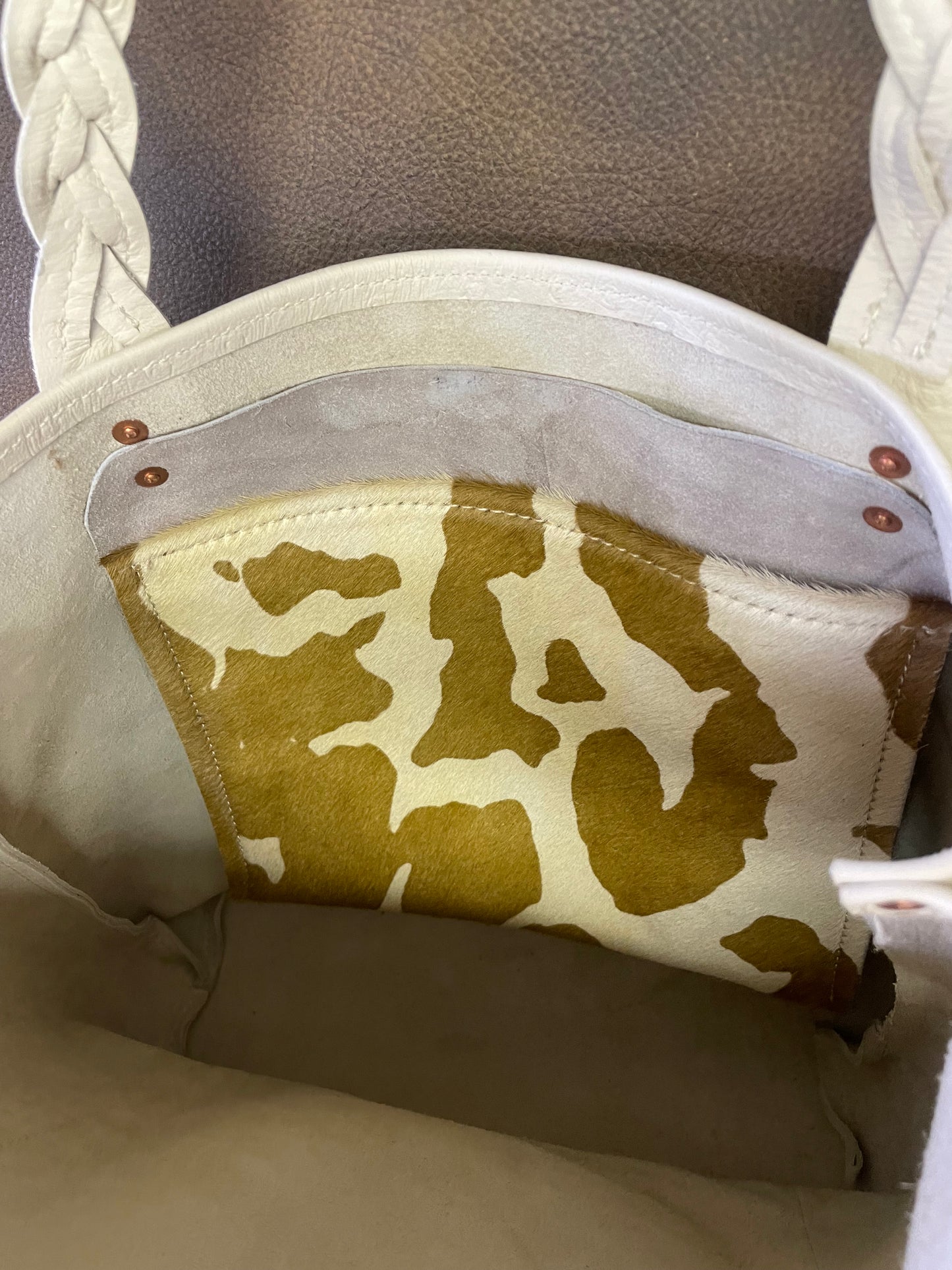 White painted cactus tote